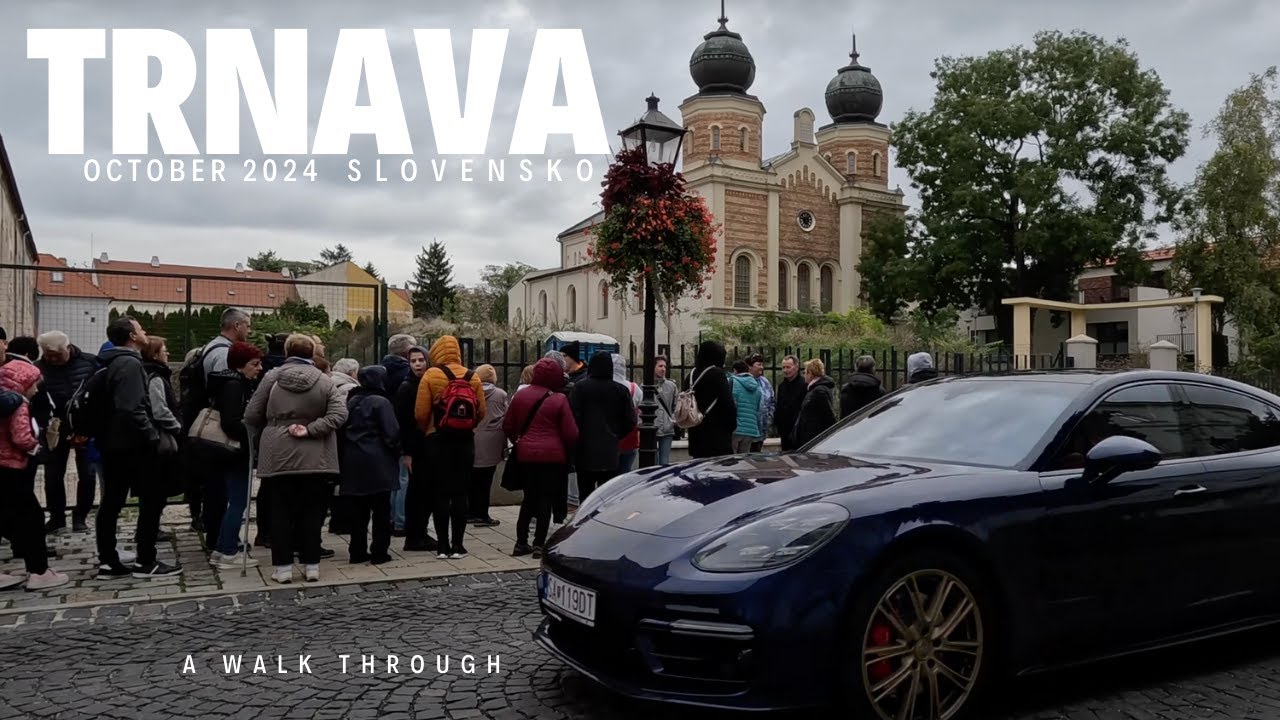 Trnava 4K City Walking tour: Life in Slovakia (Unedited)