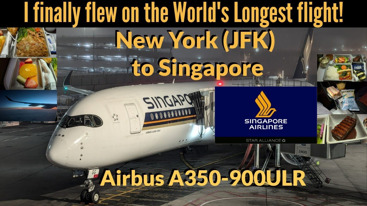 ✈️ 18 HOURS - WORLD'S LONGEST NONSTOP FLIGHT!! ✈️ SQ 23 - JFK-SIN #singaporeairlines✈️ A350-900 ULR