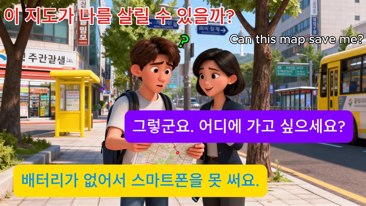 Learn Korean Conversation: Using a Map & Asking for Directions | Beginner