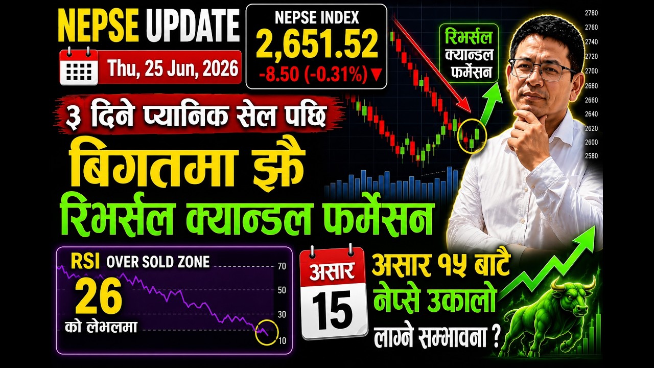 NEPSE Update Thu 25 Jun 2026 | Panic Sell सकियो ? Reversal को संकेत !