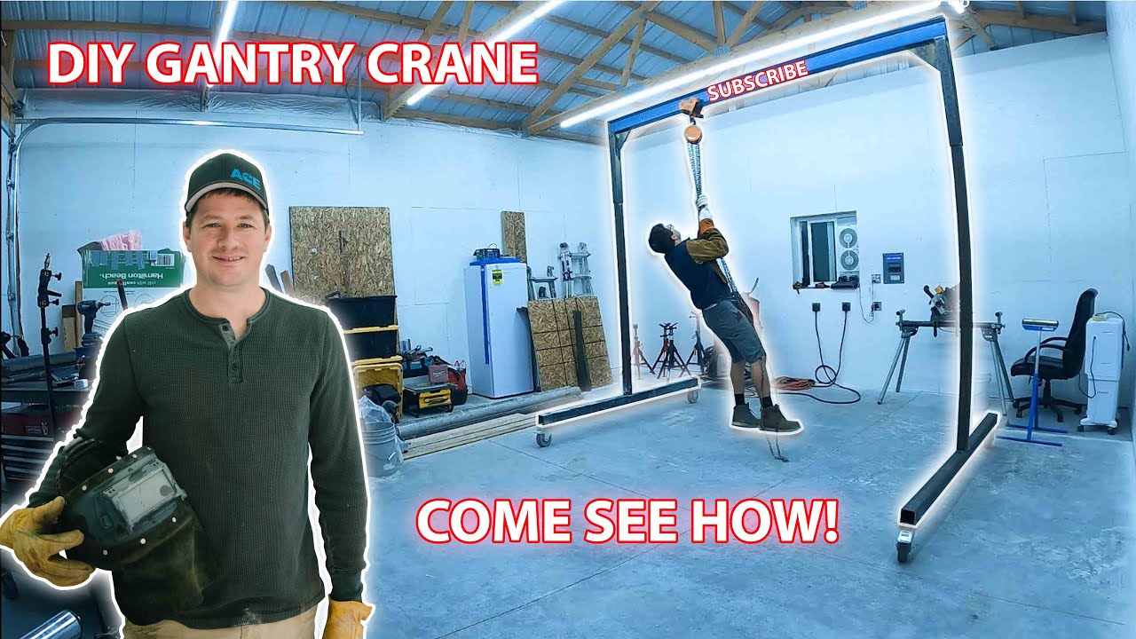 DIY SHOP BUILD GANTRY CRANE. IF I CAN DO IT YOU CAN TOO!