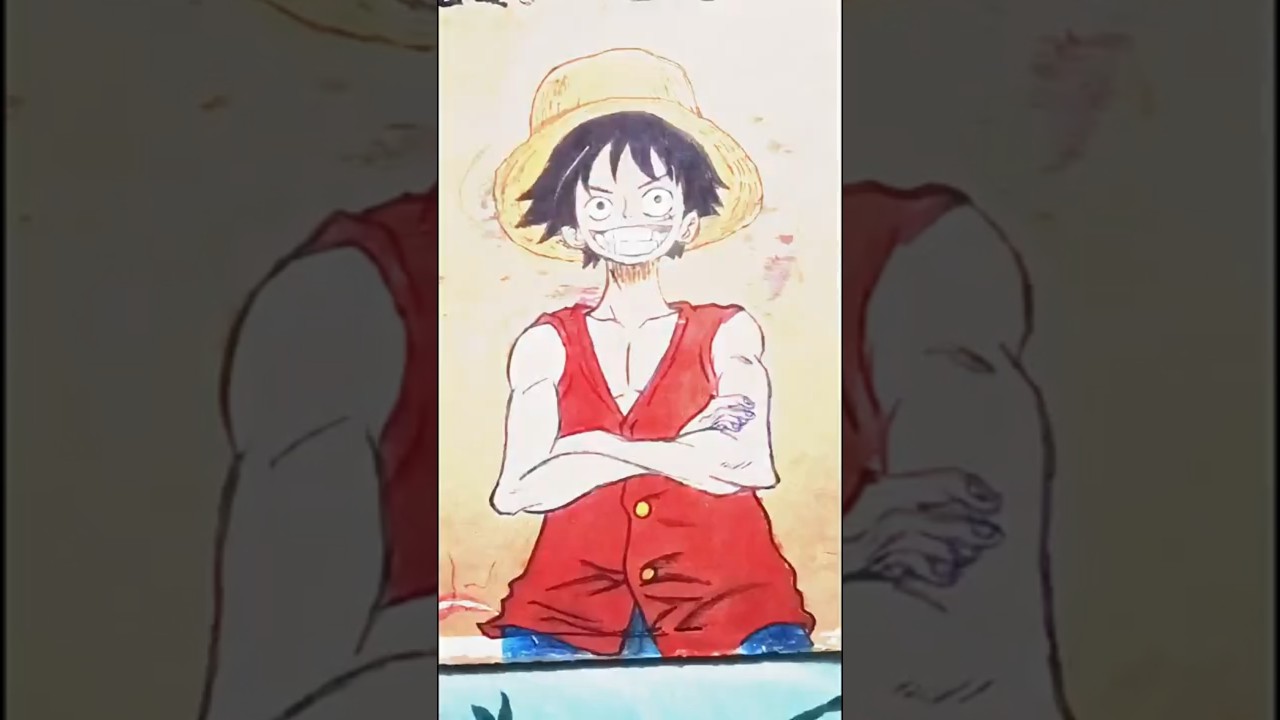 Luffy drawing on my artpad #anime #capcut #animeart