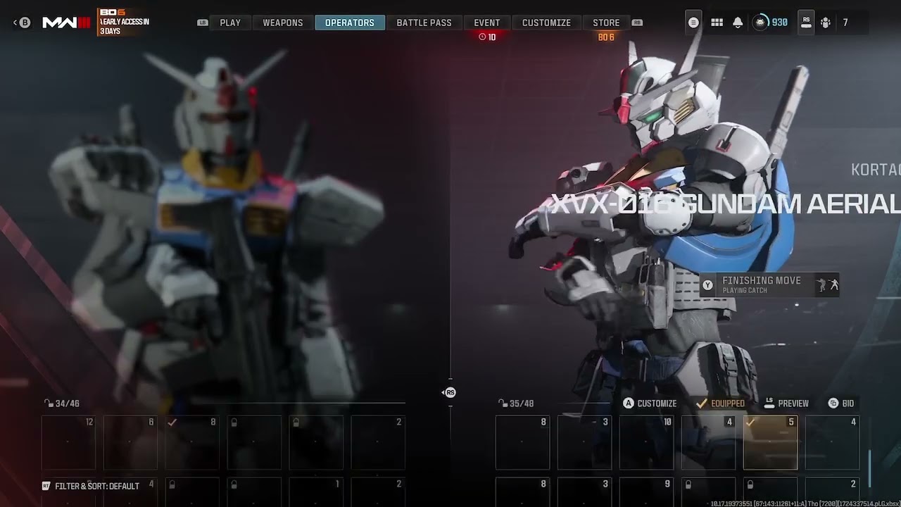Call of Duty MW3/Warzone all Gundam Bundles