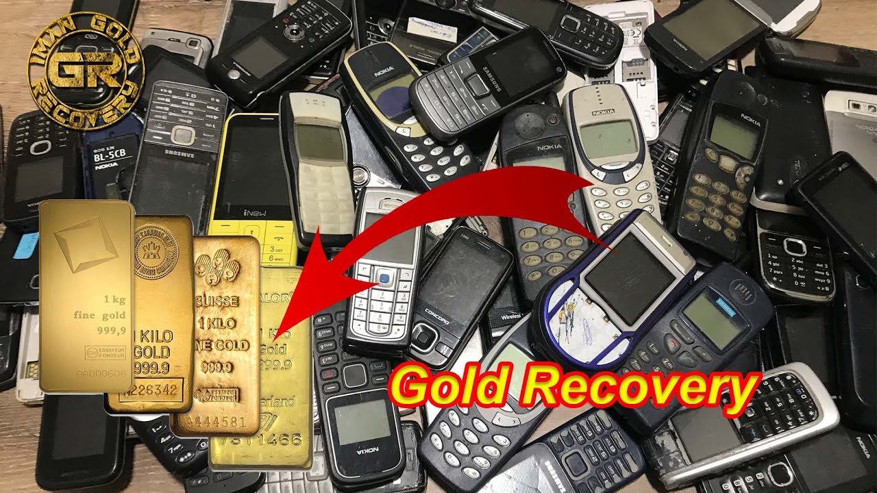 Recuperación de oro de 100 teléfonos celulares viejos | Recuperación de oro desde teléfonos móviles