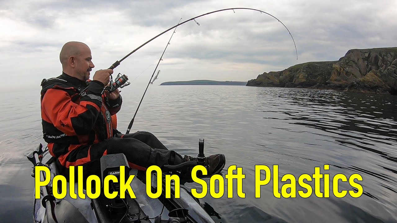 UK Kayak Fishing For Pollock In Port Logan, Scotland