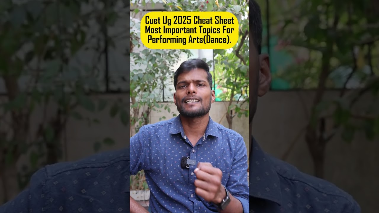 Most Important Topics for Performing Arts (Dance) | CUET UG 2025 🎭 Cheat Sheet to Score High!
