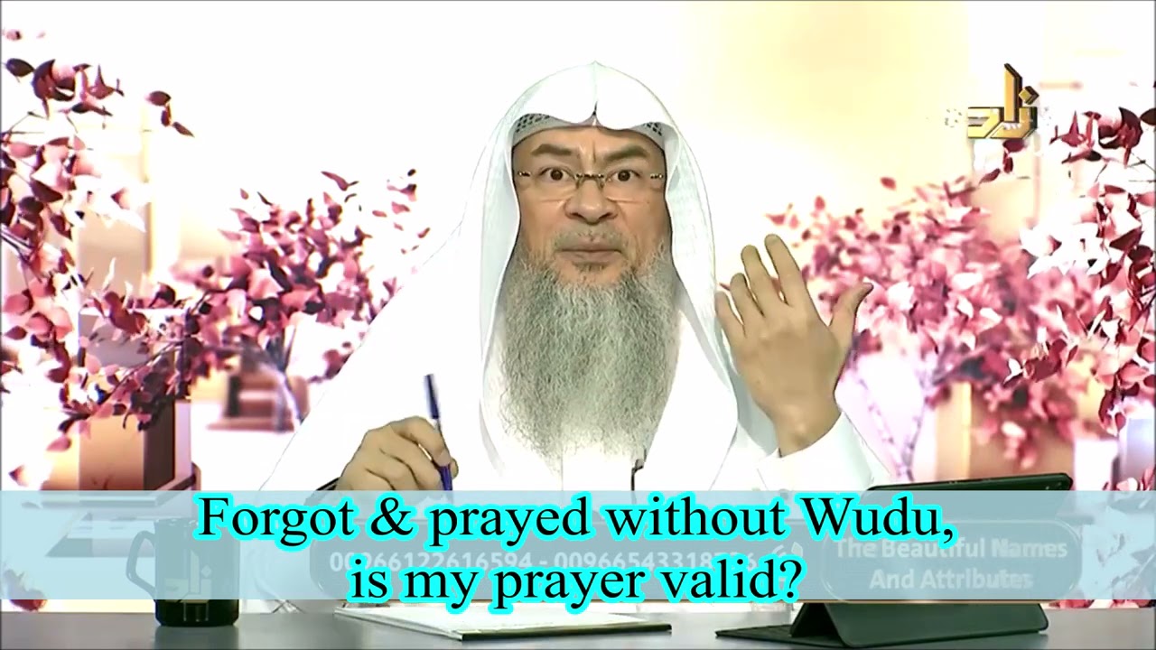 Forgot & prayed without Wudu, is my prayer valid