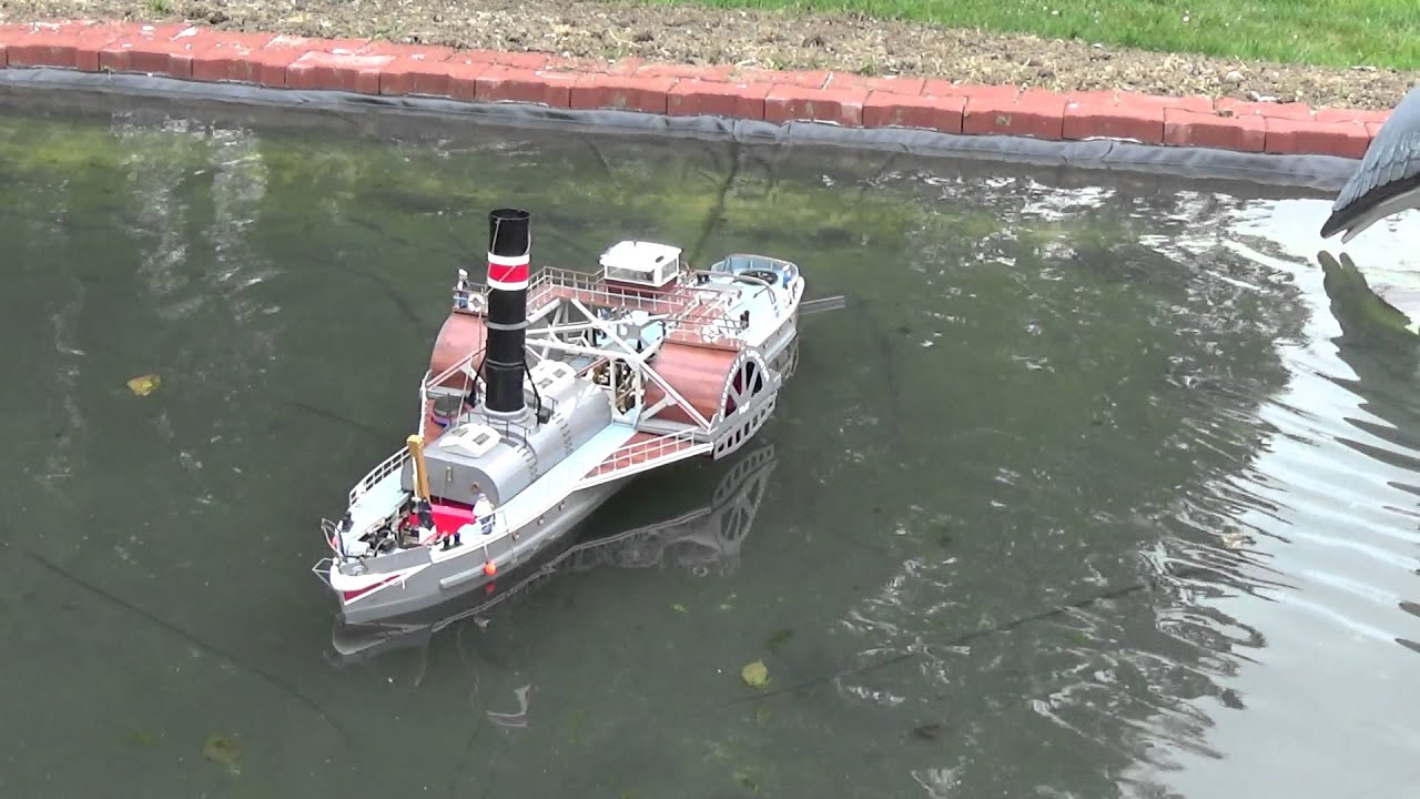 Le remorqueur à roues à aubes du Rhône Pilat  - Bateau #vapeur  vive / Live #steam  #tugboat  RC#