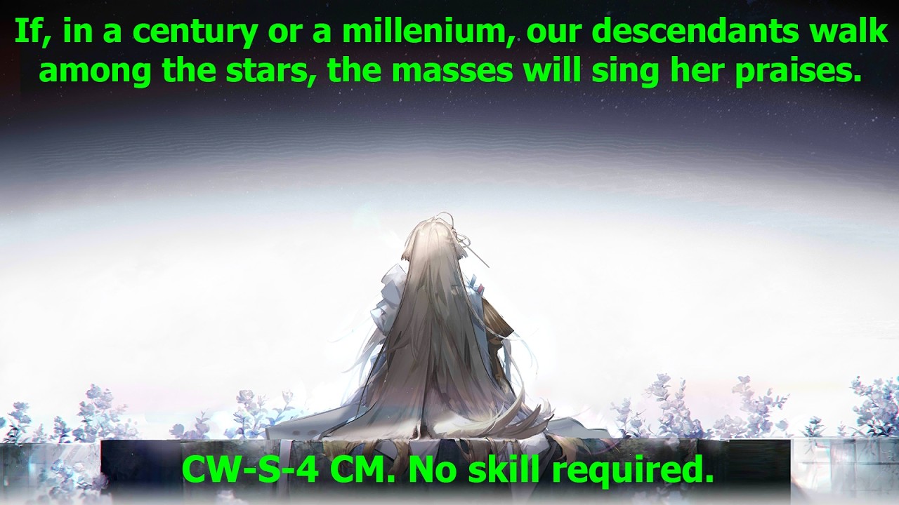 Well then, goodnight, Terra. CW-S-4 