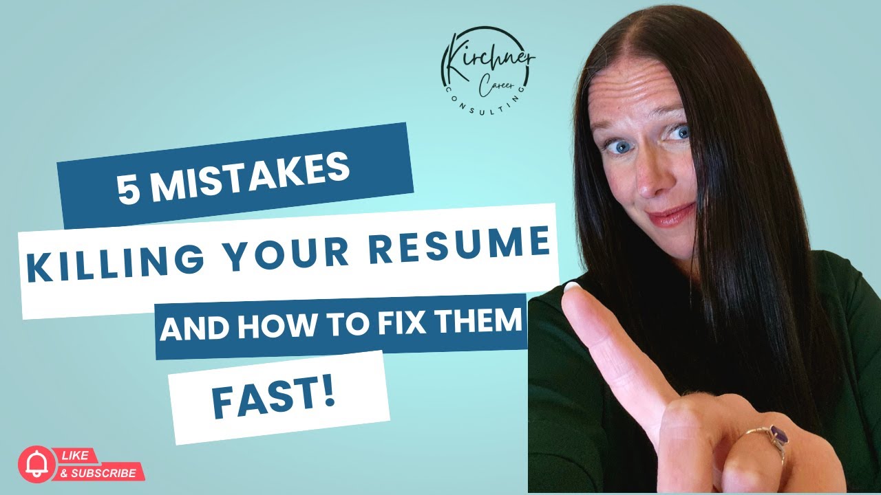 5 resume mistakes killing your resume and how to fix them fast!