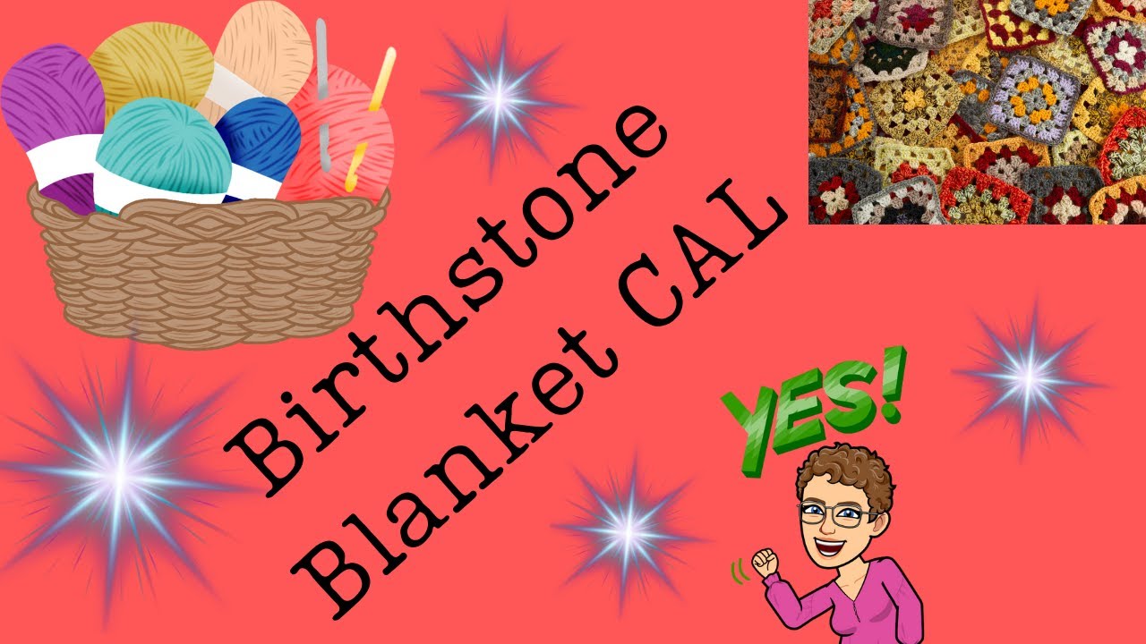 Birthstone Blanket Mattress Stitch Tutorial  #blanket #crochetalong