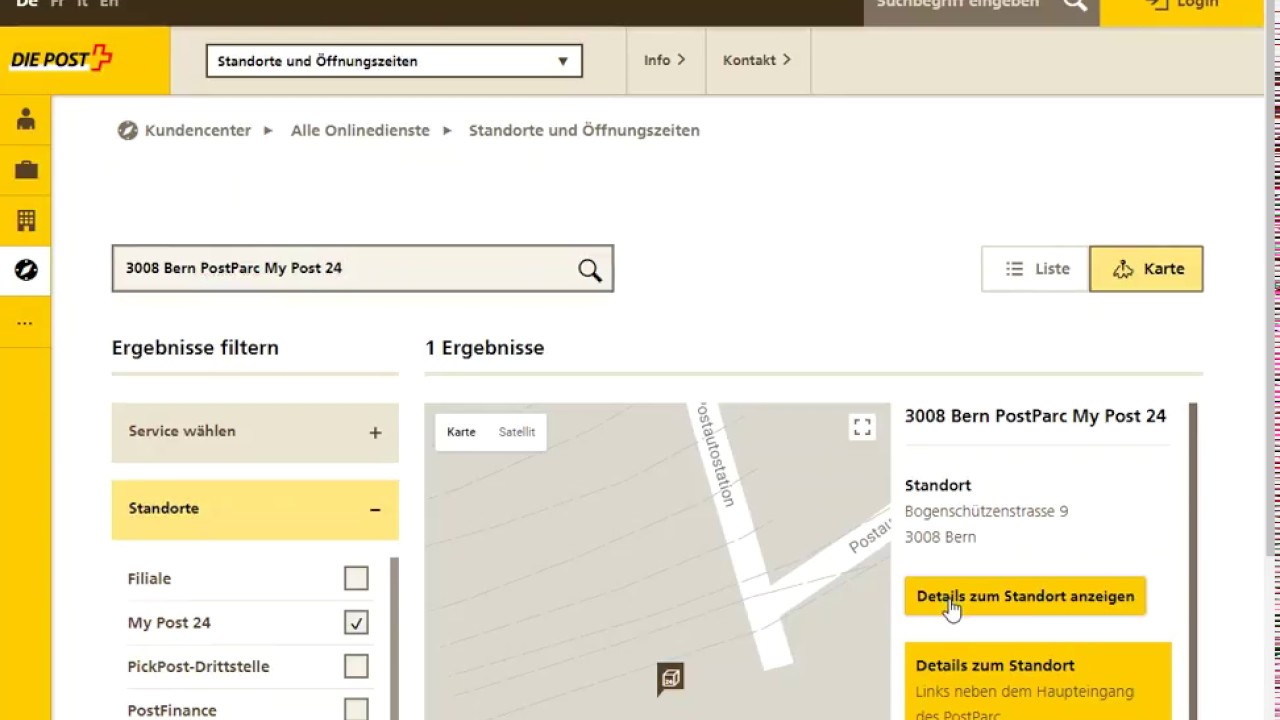 Zalando - Pakete an einen My Post 24-Paketautomaten senden