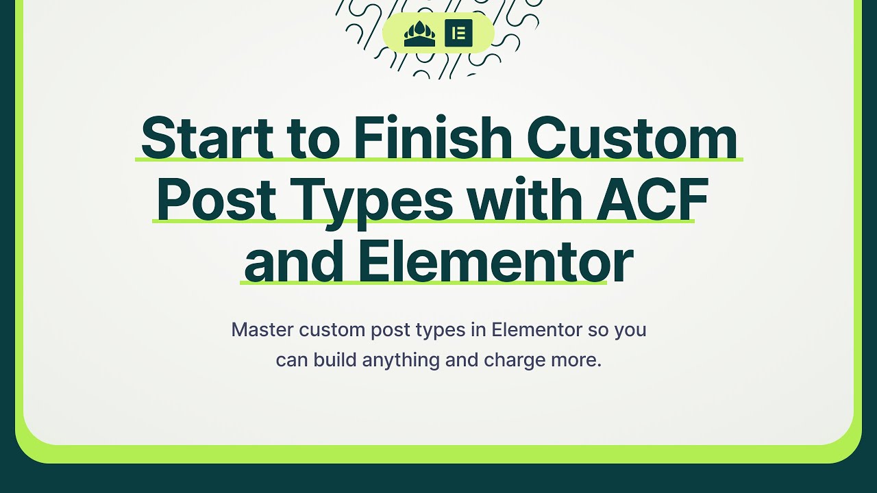Пользовательские типы записей от начала до конца с помощью ACF и Elementor
