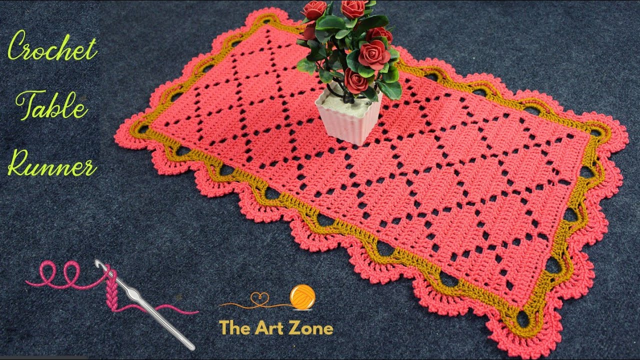 Rectangular Table Runner Crochet Pattern to Give your Table a new & Fresh Look