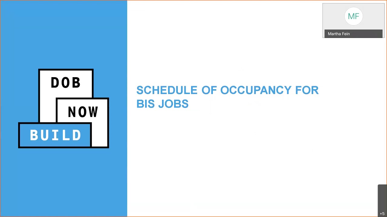DOB NOW: BUILD – Occupancy in BIS Jobs Webinar