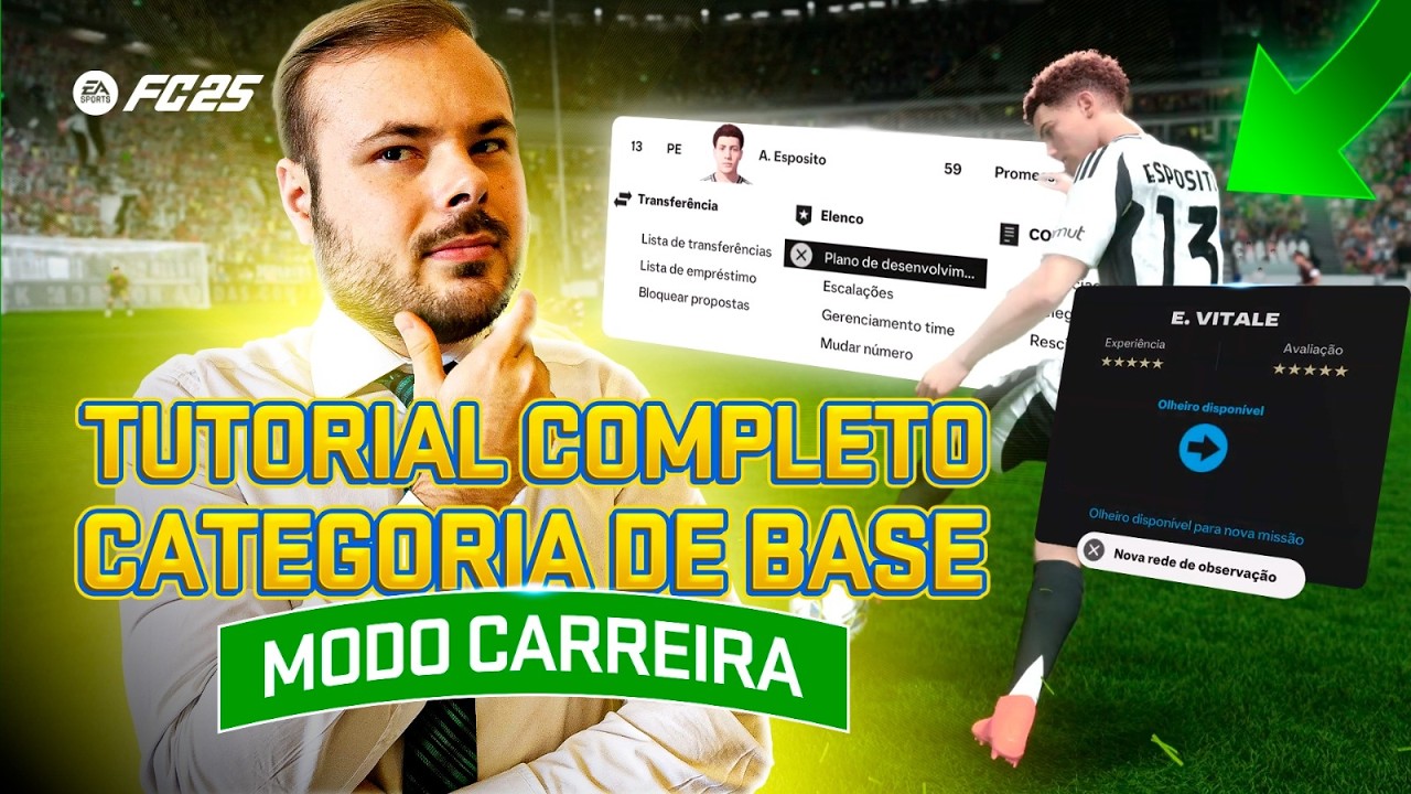 FC 25 | Como REFORÇAR e EVOLUIR do jeito CERTO a categoria de base no MODO CARREIRA