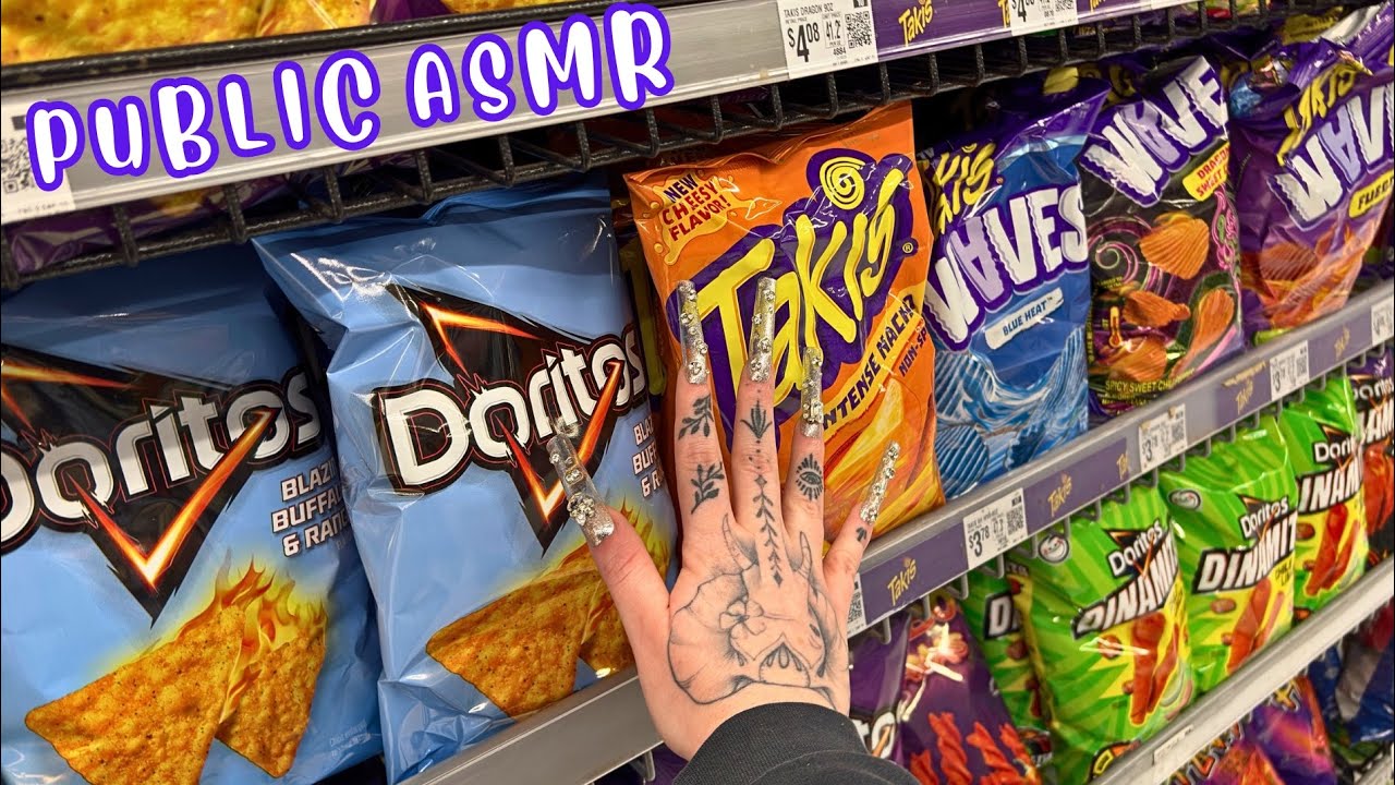 Public ASMR in the GROCERY STORE | Crinkle Sounds, Crinkly Plastic Sounds