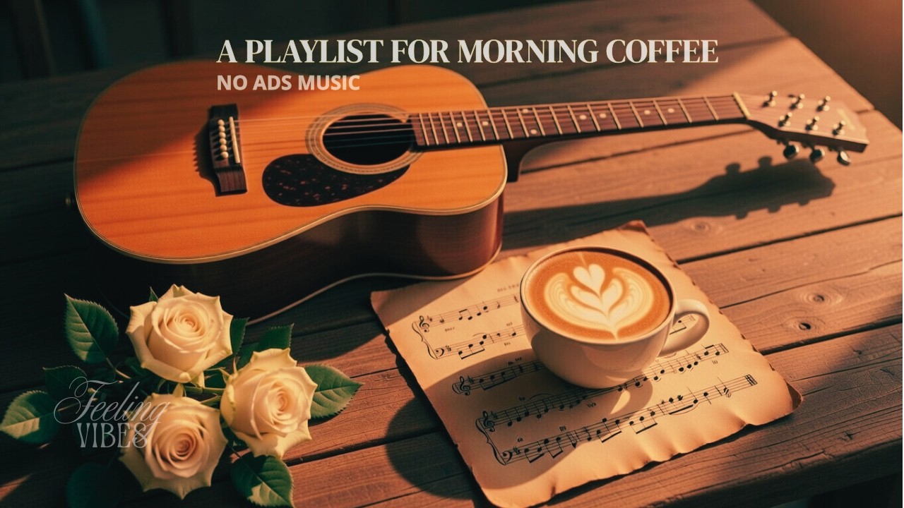 (No Ads) This Feels Like Coffee Shop Morning Music - Acoustic Guitar & Violin for Focused Morning