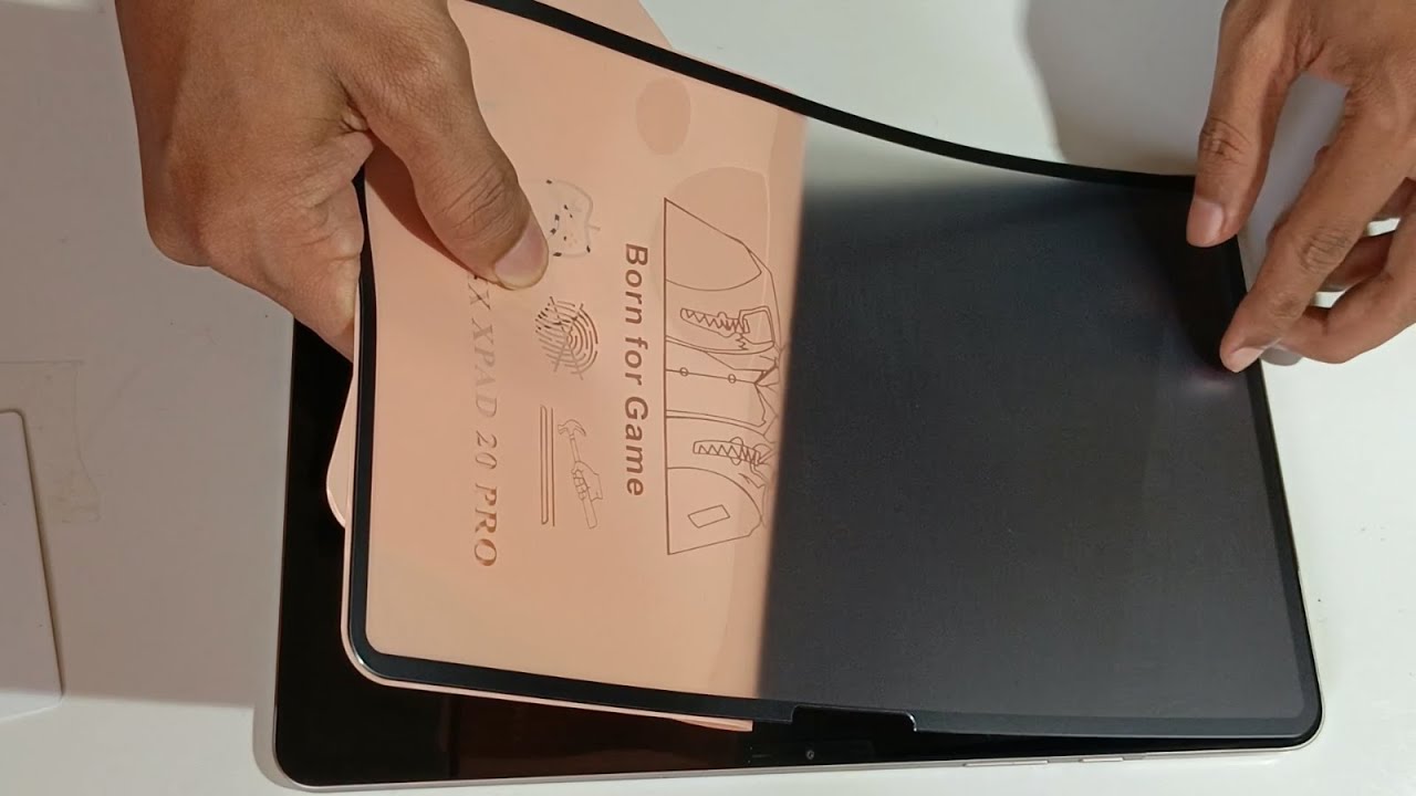 Cara pasang antigores paper matte di tablet Infinix xpad 20 pro 12 inch