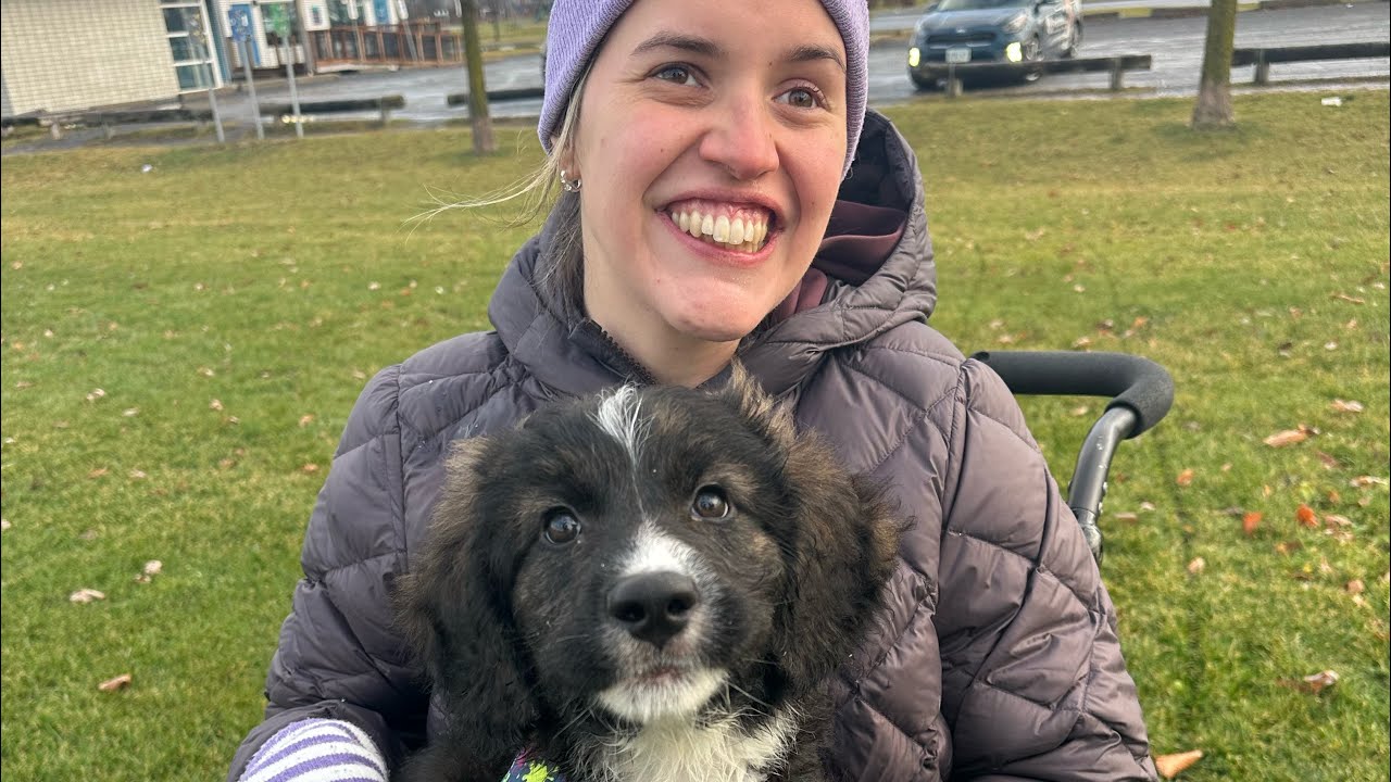 Young Woman Meets Her Service Dog Puppy for the First Time | A Heartwarming First Bond 🐶❤️