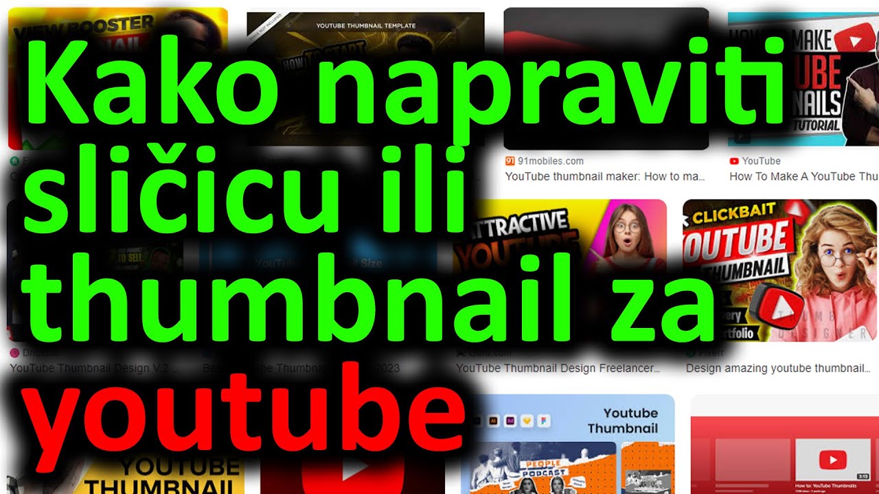 Thumbnail - kako napraviti sličicu za youtube - nauči za manje od 10 minuta