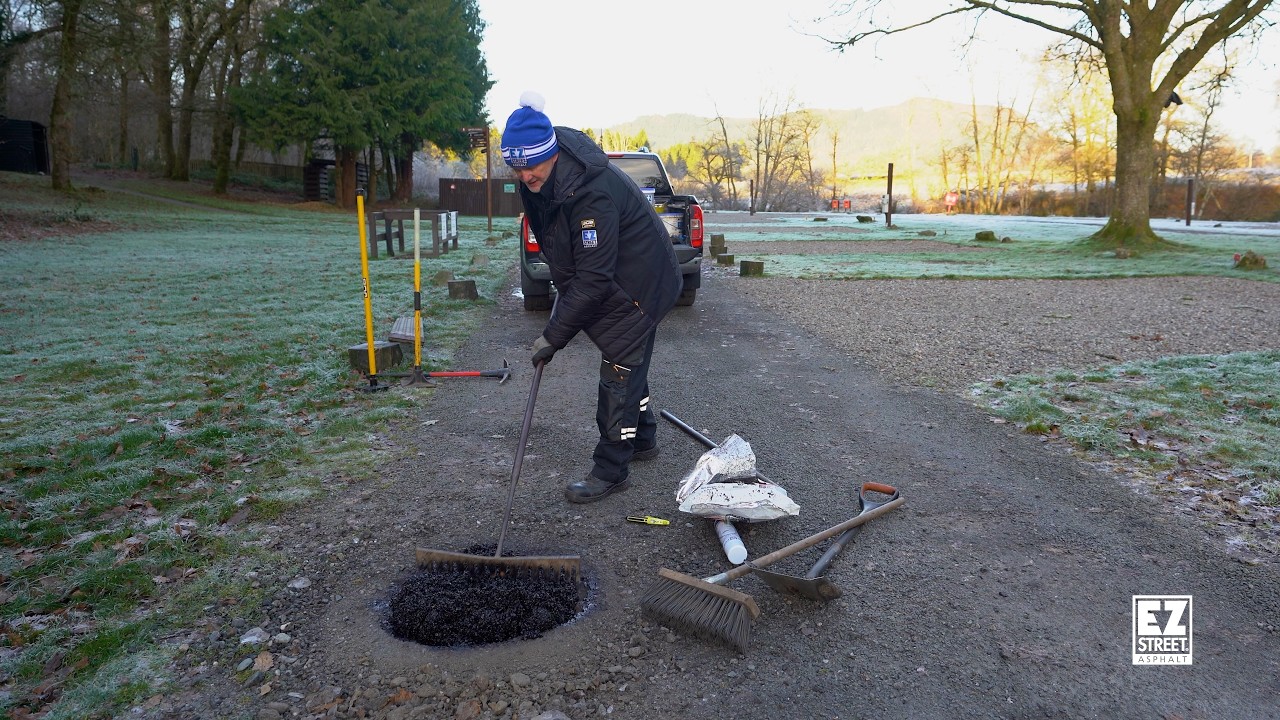 Red Stag in the United Kingdom shows you how to repair a pothole with EZ Street® asphalt