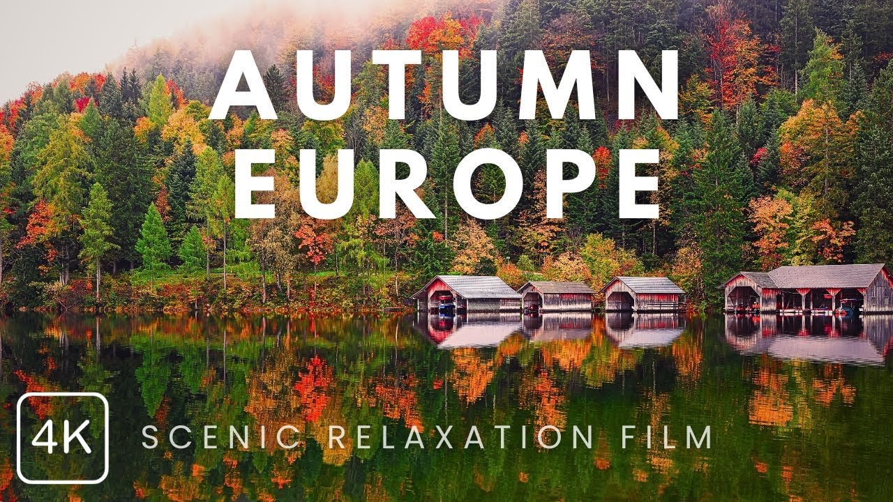 Красота европейской осени в формате 4K | Путешествие с расслабляющей музыкой для снятия стресса 🍂🍁