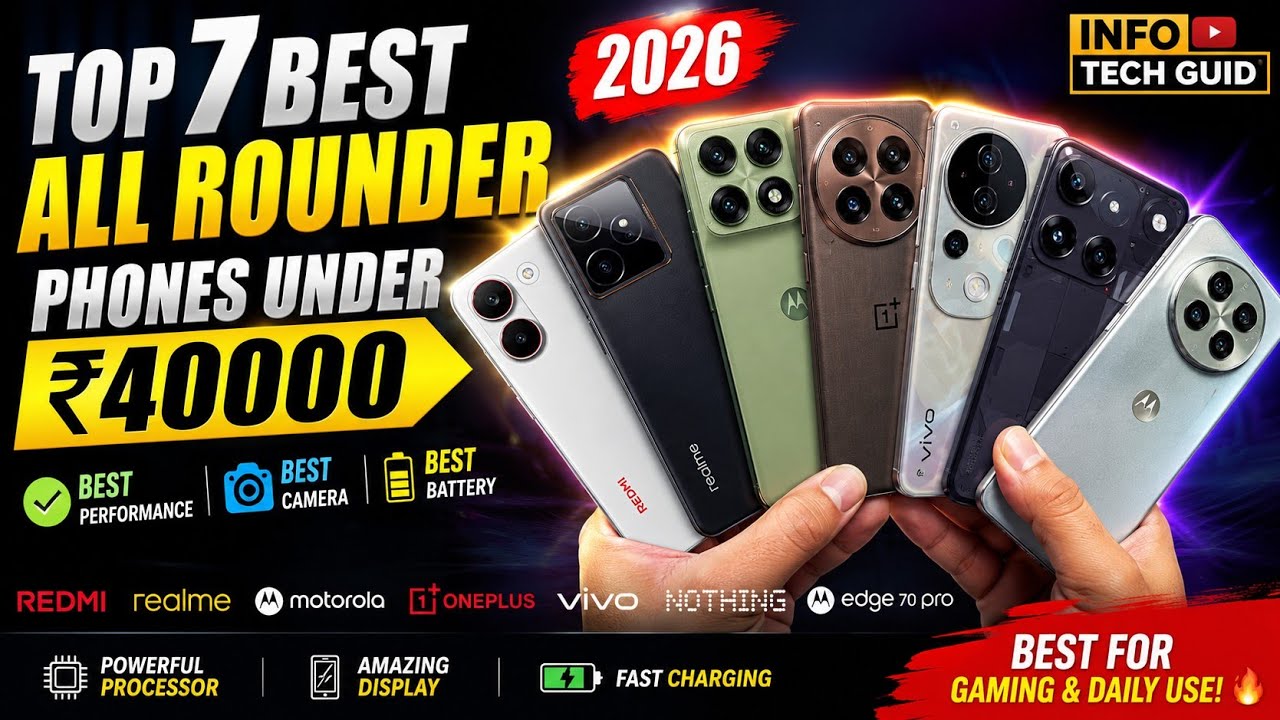 🔥 Top 7 Best All-Rounder Phones Under ₹40,000 in 2026 | Don't Buy Before Watching!