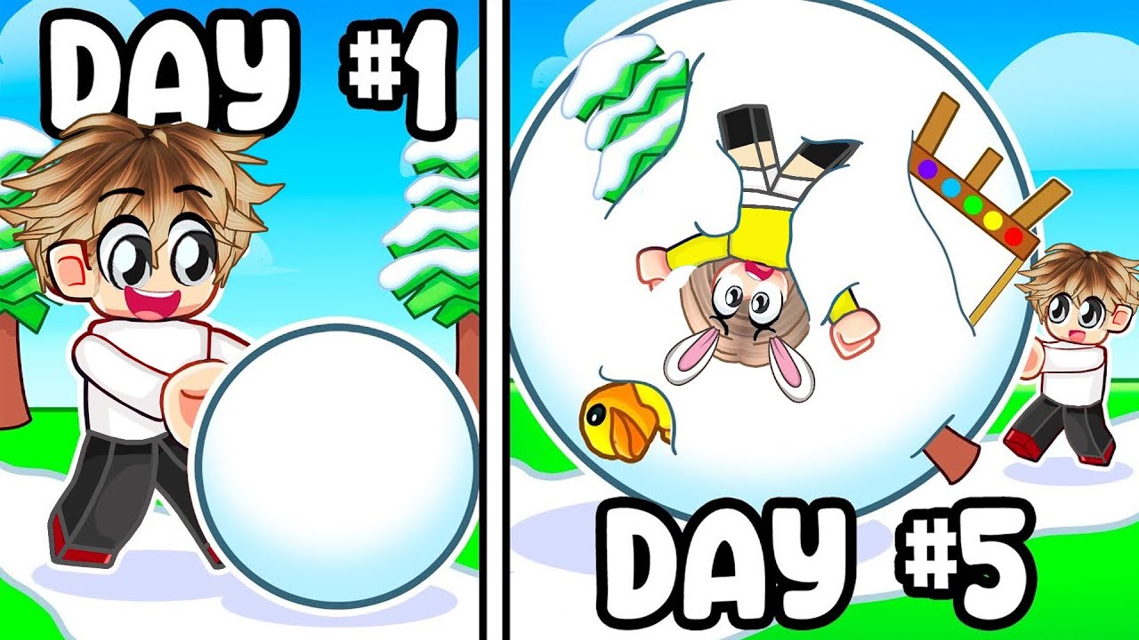Making the BIGGEST Snowball in Roblox!