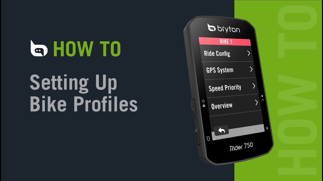 Bryton Rider 750 | Setting Up Bike Profiles