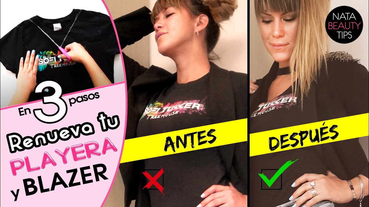 Renueva tu Playera y Blazer y dale un onda Metallic Glam con este tutorial.