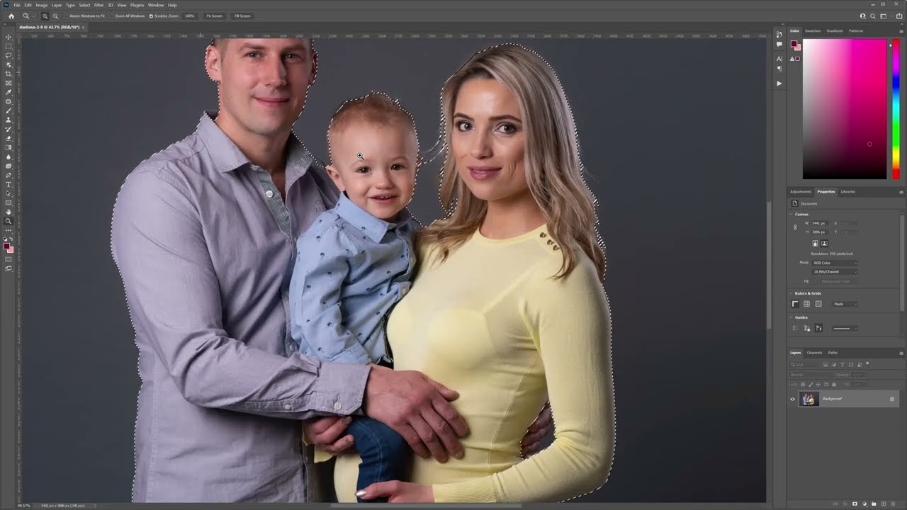 HOW TO: Change a Grey Paper Backdrop color in Photoshop!