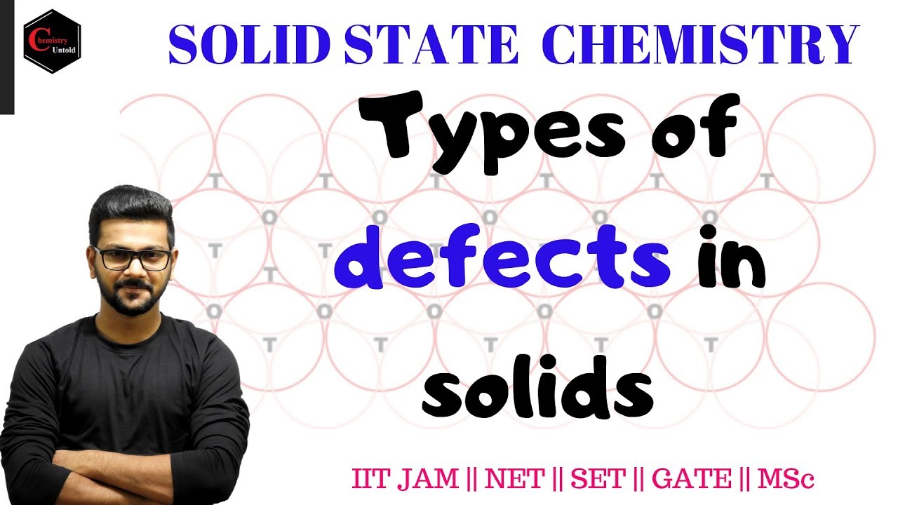 SOLID STATES || TYPES OF DEFECTS IN CRYSTALS