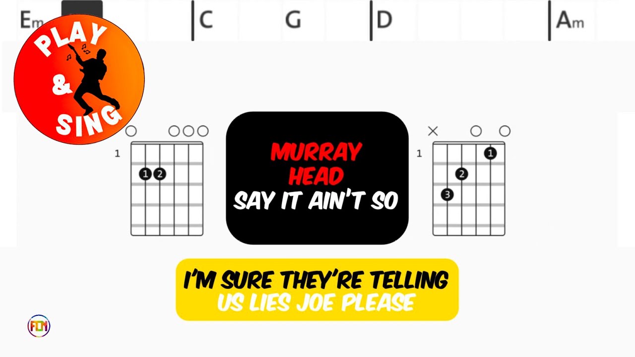 Murray Head - Say It Ain’t So | Scrolling Guitar Chords & Lyrics