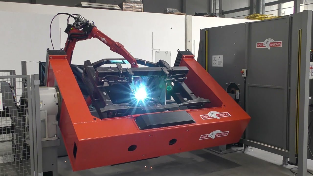 Welding of excavator frame structure