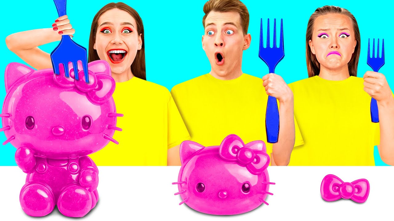 Tantangan Plat Besar, Sedang, dan Kecil | Pertempuran Dapur dengan Gadget Rahasia DuKoDu Challenge