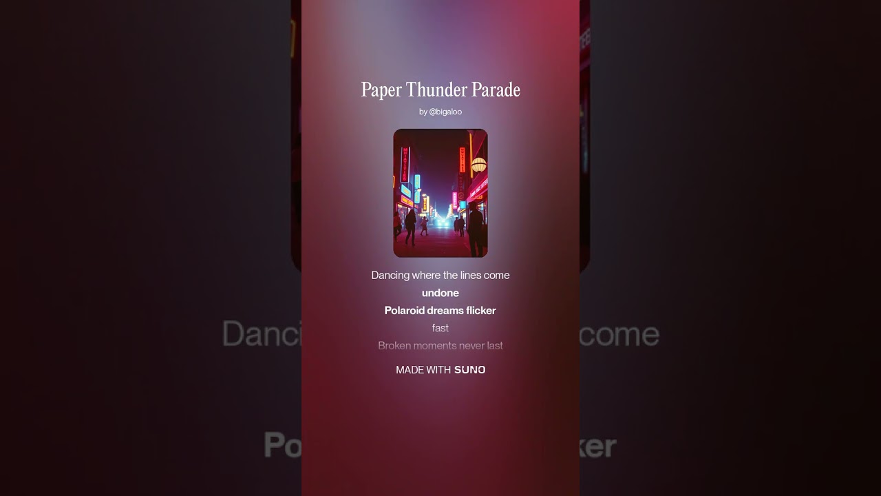 Paper Thunder Parade #music #indie #pop #lyrics