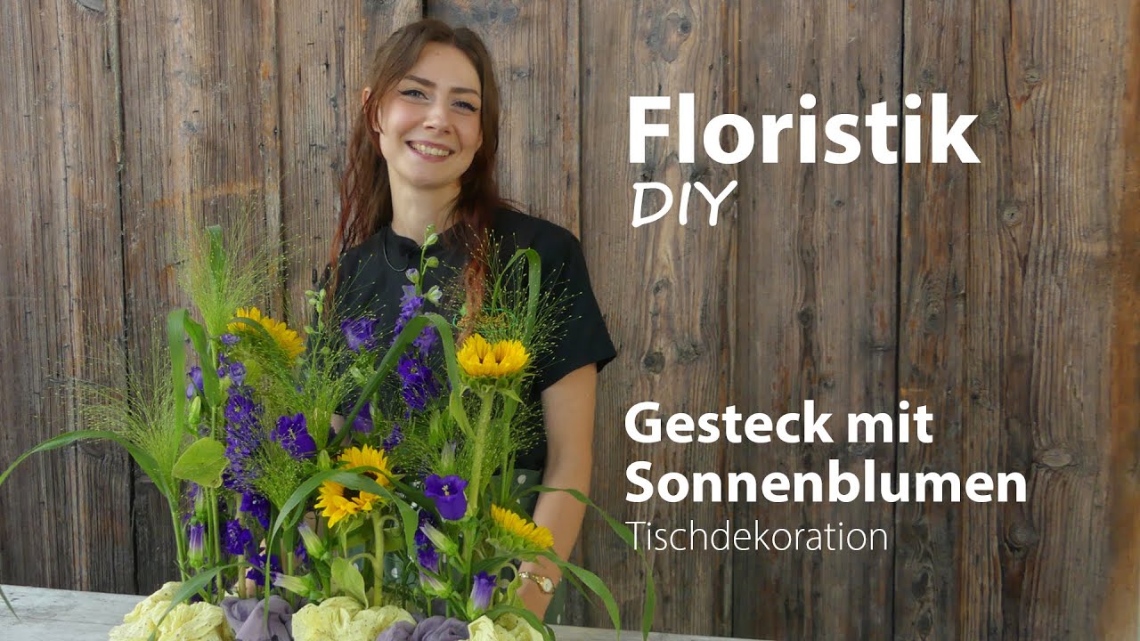 Einfaches Gesteck mit Sonnenblumen 🌻 | DIY für den Spätsommer