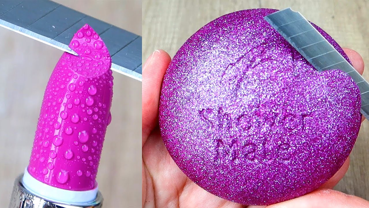 Relaxing Soap Cutting ASMR. Satisfying Soap and lipstick cutting. Corte de jabón - 707