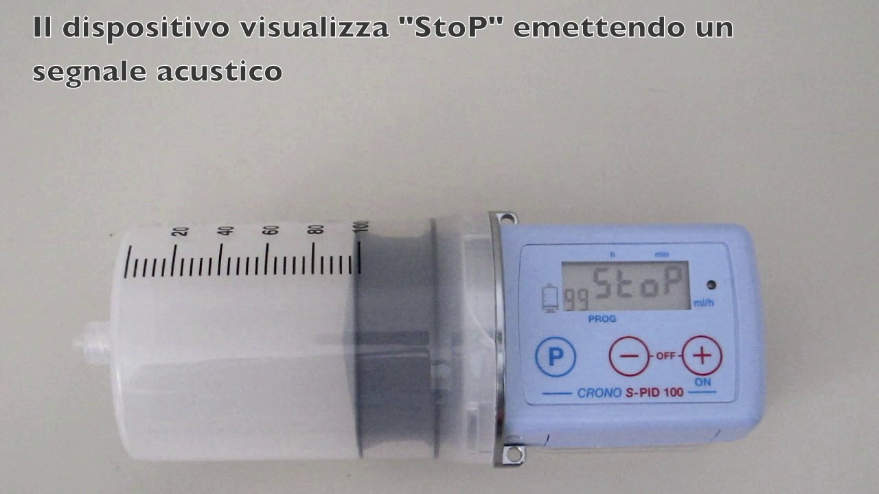 Crono S-PID 100 Starting the infusion in time mode (T)