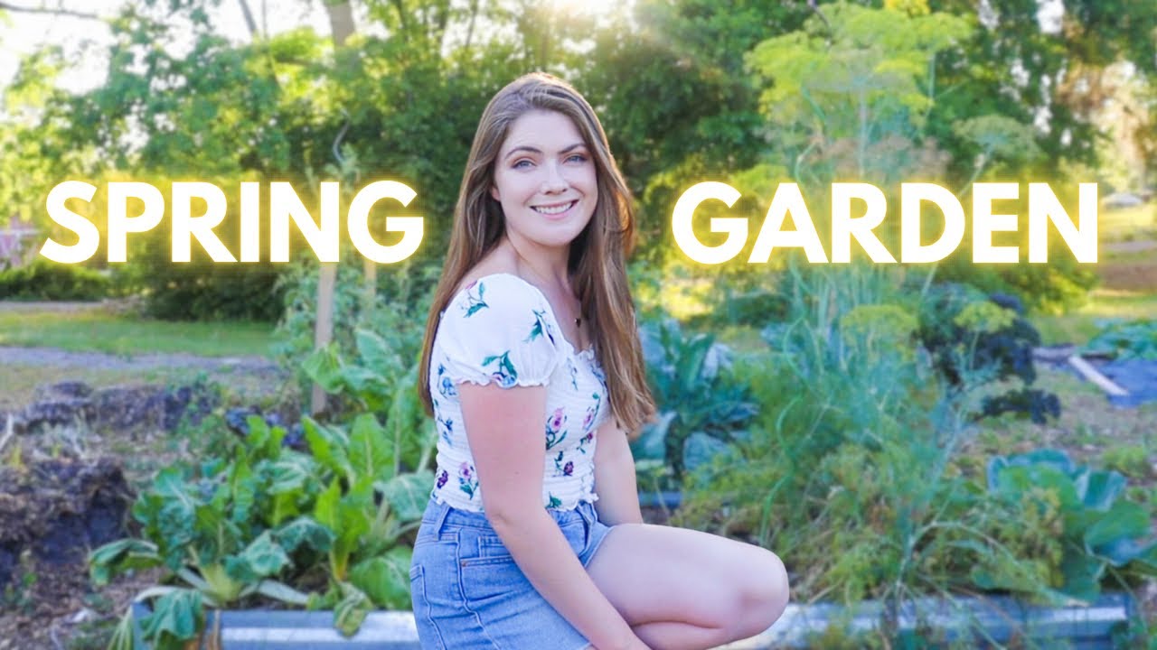 *SPRING GARDEN TOUR* My growing permaculture, homestead garden! #garden #permaculture