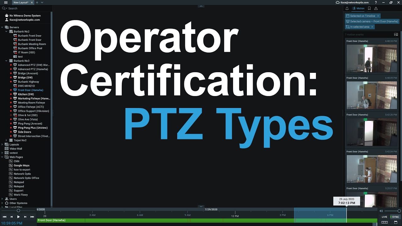 17 - PTZ Types - Nx Operator Training