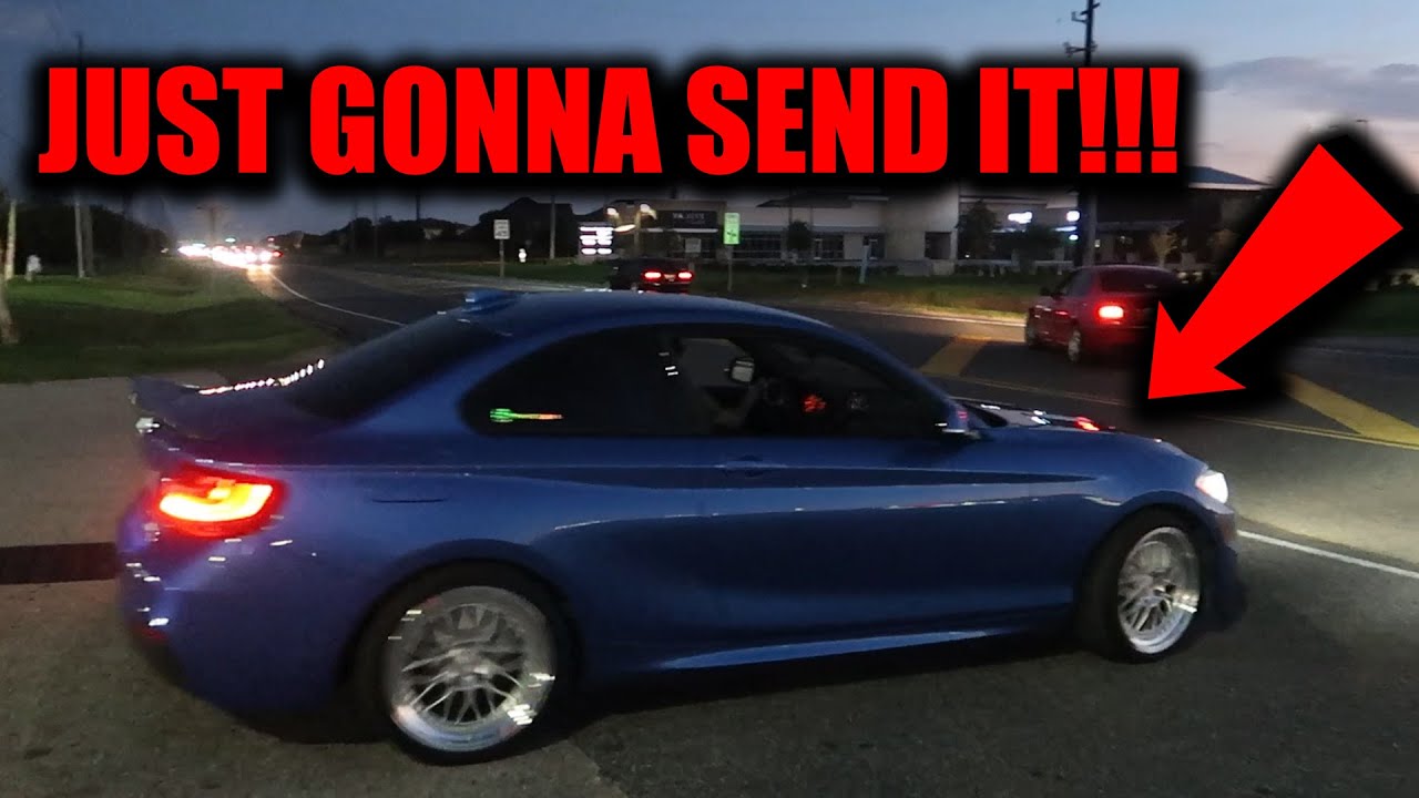 BMW OWNER NEARLY CRASHES SENDING IT LEAVING CAR SHOW!!!