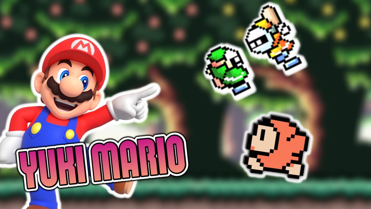 Mario, but there's also YOSHI'S ISLAND and KIRBY enemies!? - Yuki Mario (SMW ROM Hack 2023)