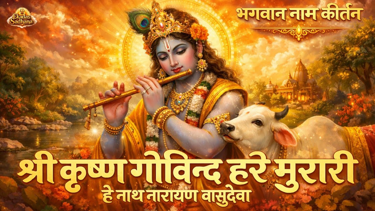 श्री कृष्ण गोविन्द हरे मुरारी - Krishna Naam Jap | Krishna Mantra To Remove Negativity & Bring Peace