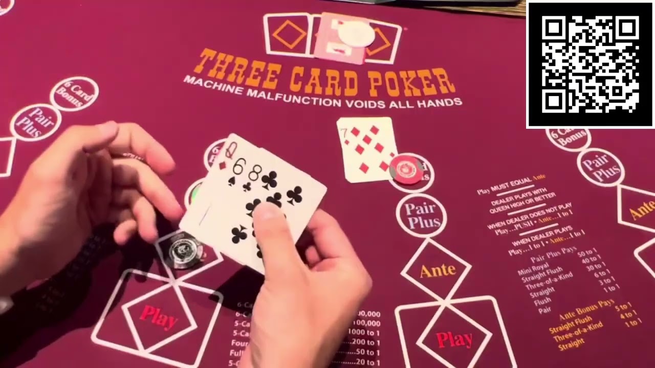 BLIND HANDS ON THREE CARD POKER!