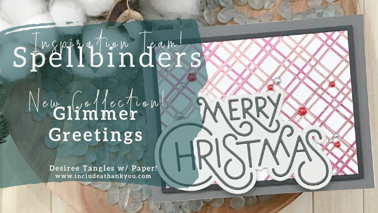 Layering your Glimmer Plates! | Spellbinders | Plaid Tidings Background Plate | Card Making Tutorial