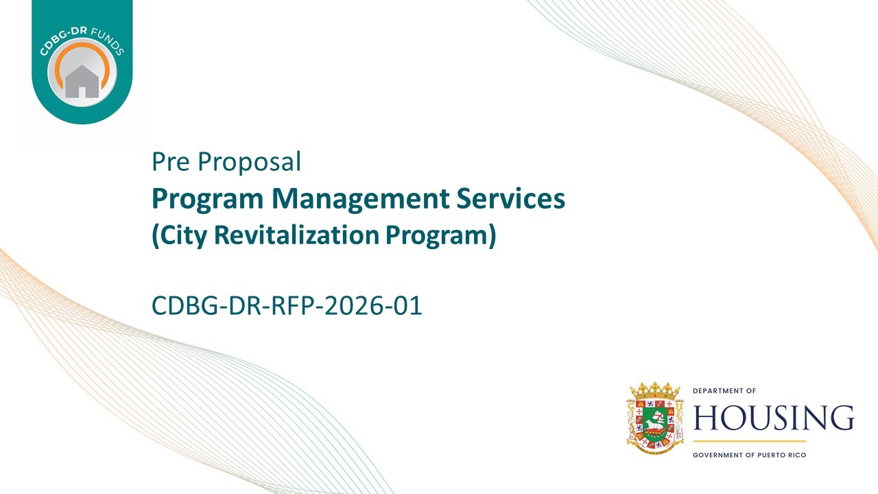 CDBG-DR-RFP-2026-01 | Pre Proposal | Program Management Services