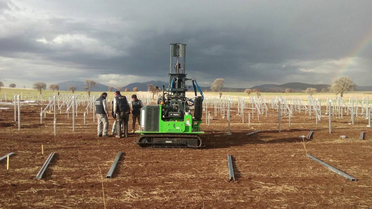 Groundwork Solar Pile Driver - Solar Pile Construction