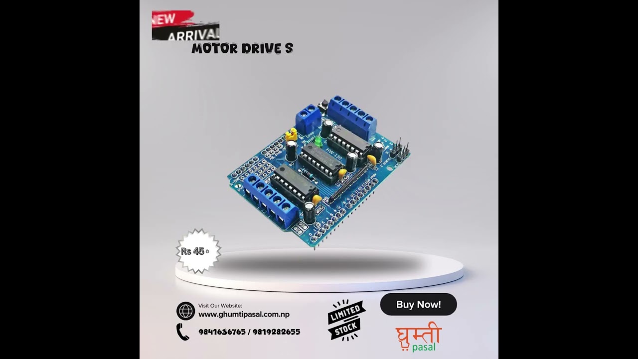 🔧 L293D Motor Drive Shield Expansion Board – Perfect for Arduino UNO, Mega2560, Duemilanove & more!
